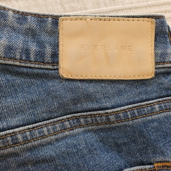 Everlane Distresses Crop Blue Denim Jeans Womens Size 31 - Picture 5 of 11